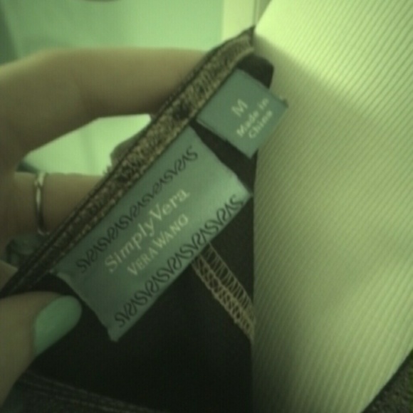 Vera Wang SIMPLY VERA Metallic/Mesh Belt Tunic Top - Picture 6 of 7